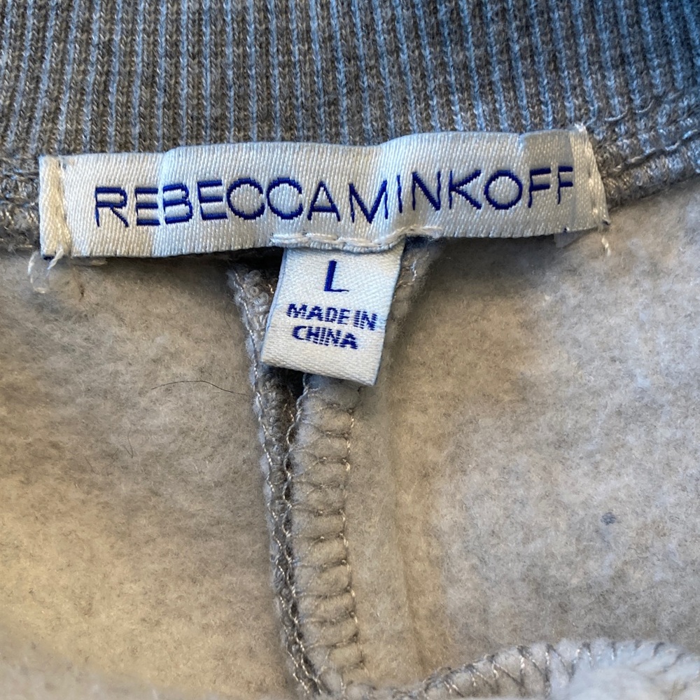 Rebecca Minkoff Gray Sweatshirt Women Size L with Arm & Back Snaps - Picture 8 of 13